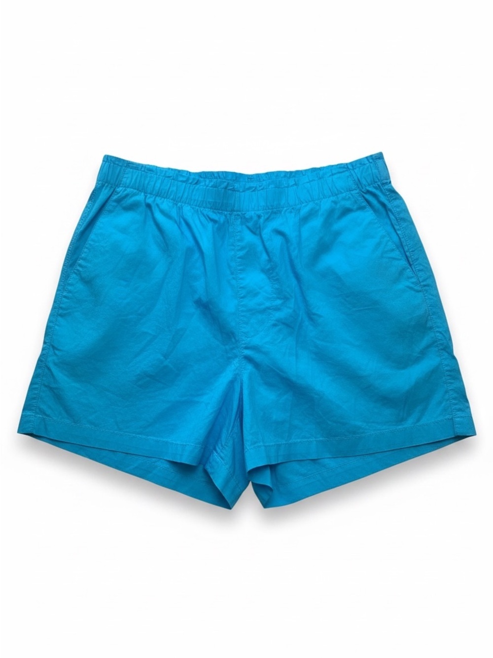 Old Navy Light Blue Elastic Waist Shorts, Pockets, 100% Cotton, Lightweight